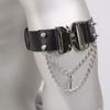 Leatherette Leg Garter Adjustable Shoes Accessories Punk Choker Chain Armband  Halloween