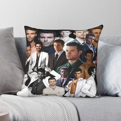 Daniel Gillies Elijah Mikaelson Square Pillowcase Polyester Linen Velvet Creative Zip Decorative Sofa Seater Cushion Cover