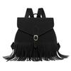 Four Seasons Large Capacity Frosted Tassel Backpack Handbag Trendy Big Bag Women's Bag College Style Casual Backpack New Style