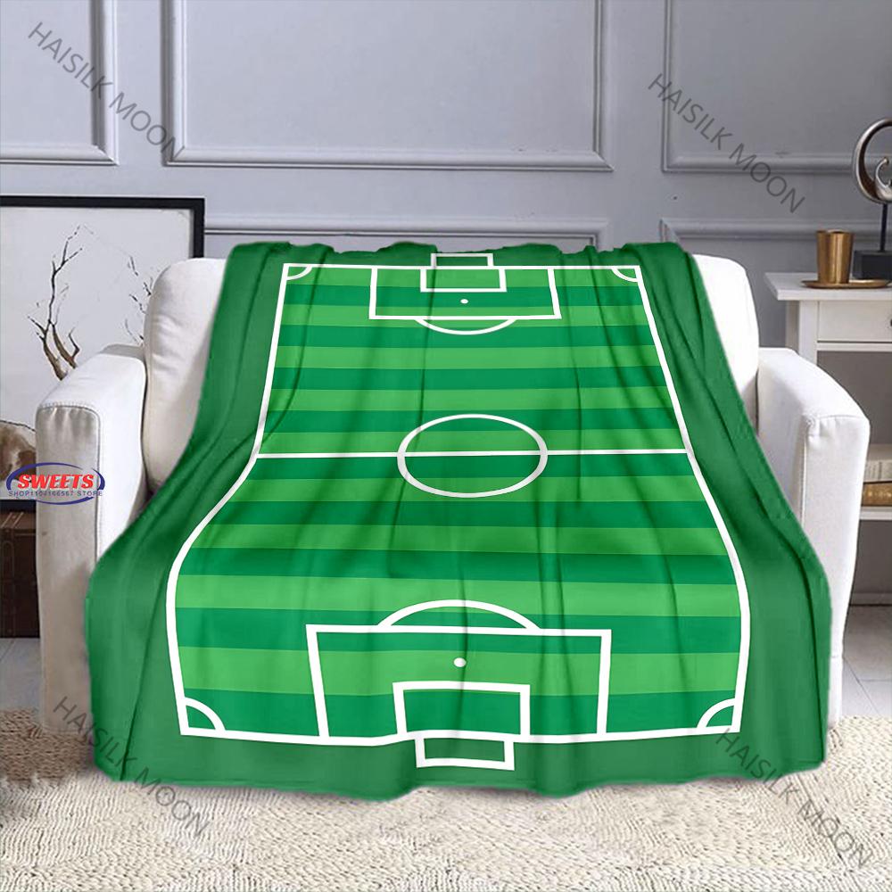 6 Sizes Football Stadium Sports Themed Print Blanket Children's Room Living Room Sofa Personalized Decorative Shawl Blanket Gift