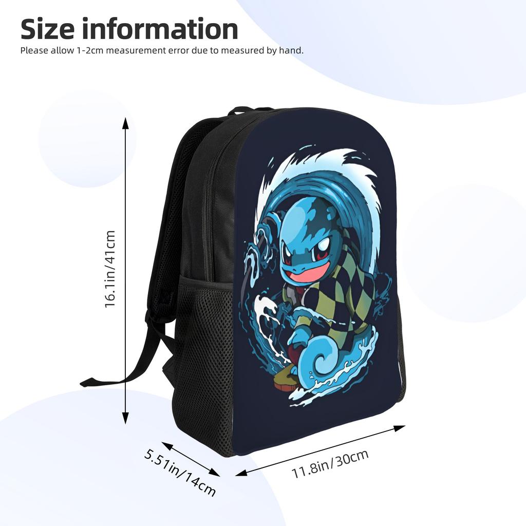 S-Squirtles Travel Backpack Men Women School Computer Bookbag Manga College Student Daypack Bags