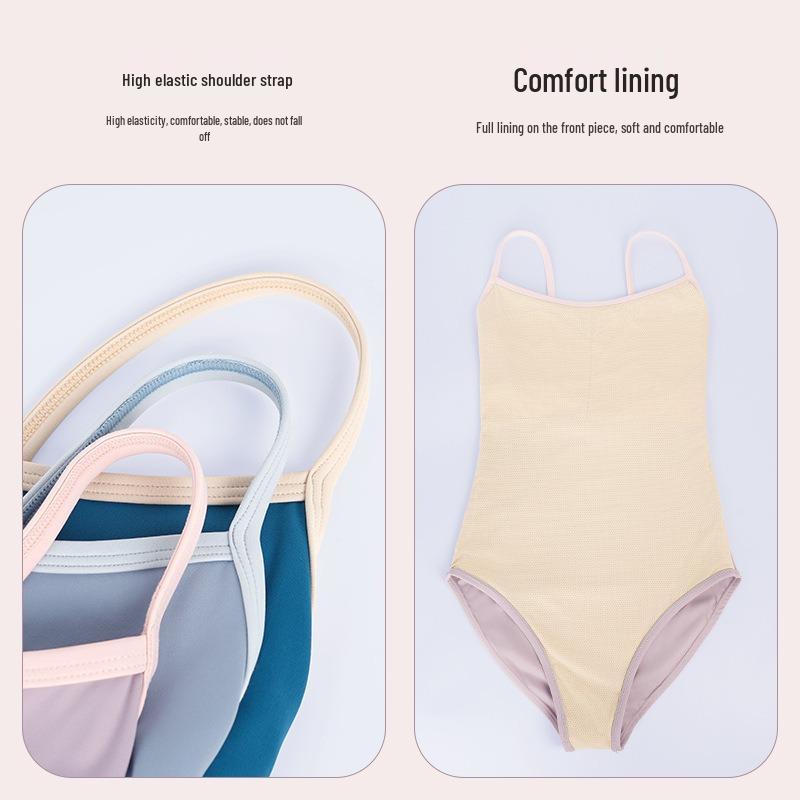 Adult Ballet Dancewear: Color Block Cross Strap Practice & Exam Leotard