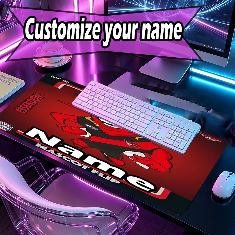 Custom Name Personalized Essendon Football Pattern Mousepad, Laptop PC Desk Mat, Decorative Desk Mat for Home Keyboard Pad Gift