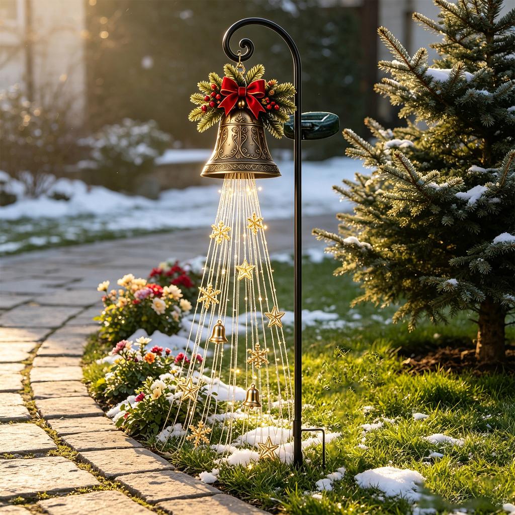 Christmas Bell Garden Light Outdoor Hanging Decorative Light for Yard Patio