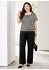 Plus Size High-Waist Slimming Chain Suit Pants for Women, 2026 Spring Collection - Drape Design, Conceal Flesh, Straight Leg Fit