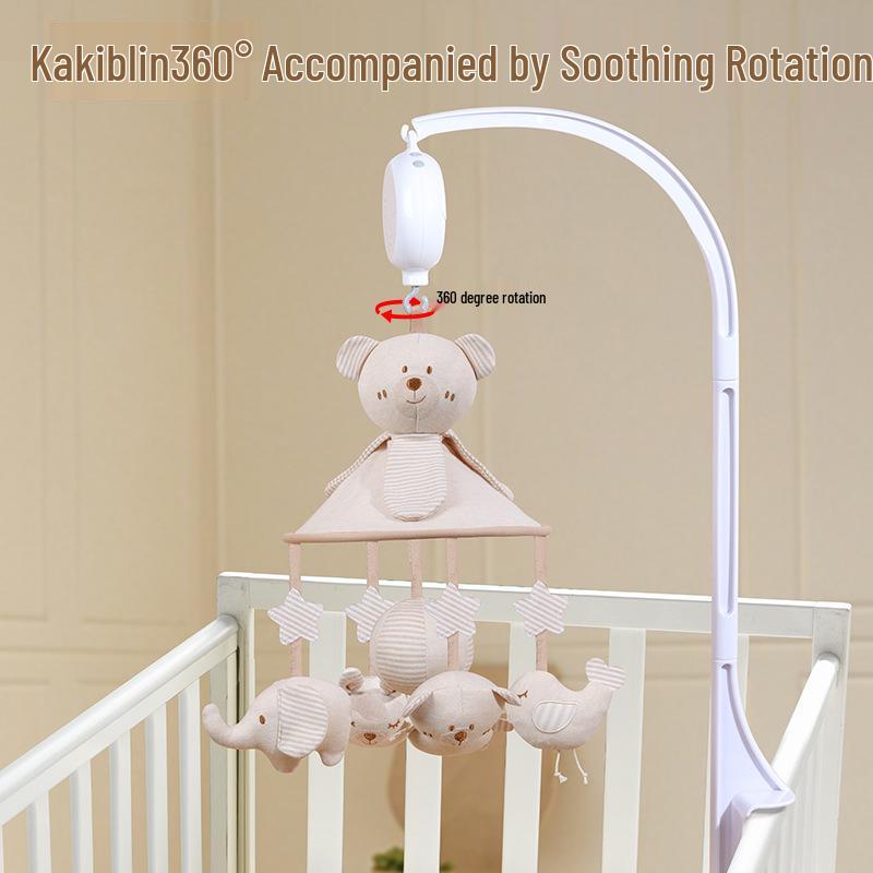 Kakiblin Organic Cotton Musical Baby Mobile - Anti-Strabismus Hanging Umbrella Crib Decor