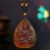 Green Necklace Long Sweater Chain Manjushri Pendant Amitabha Pendant Unisex Gift