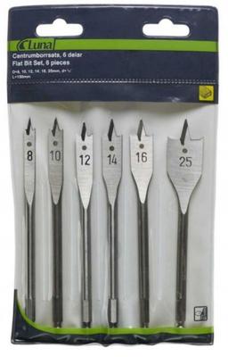 FLAT DRILL SET FOR WOOD 6 PCS - L-207220104