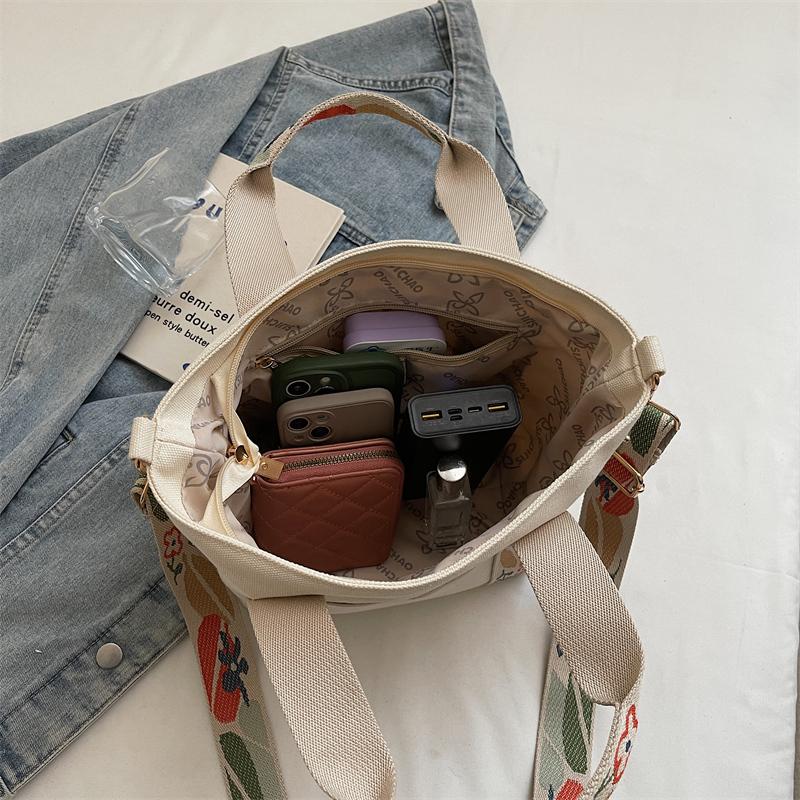 Floral Pattern Tote Bag for Women Stylish Shoulder Bag with Adjustable Strap Large Capacity Daily Use Bag