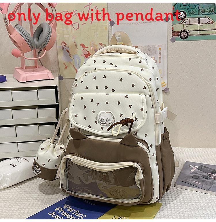 

Japanese Girls Backpack With Nylon Material And Large Capacity For School Use хакі