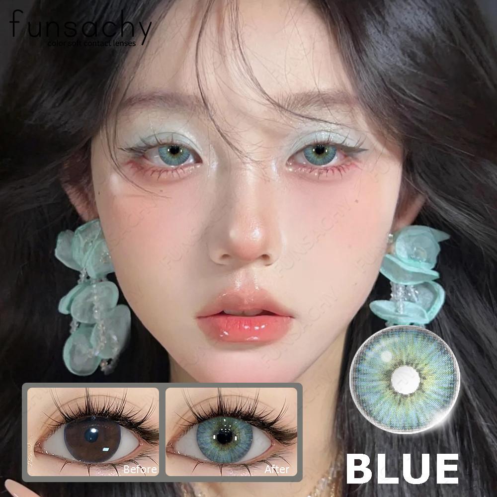 FUNSACHY 1 Pair Fashion Colored Contact Lenses Korean Brown Contact Lenses High Quality Natural Cosmetic Pupils Lenses Annual