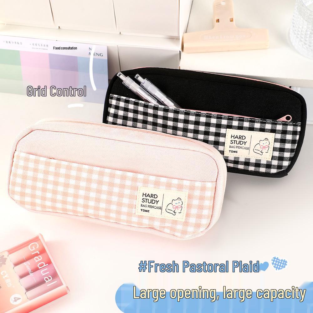 TOME Grid Series Girls' Cute Pencil Case for Students