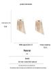 Elegant French-Style Copper Metallic Short Tassel Earrings with Silver Needle Stud for Women