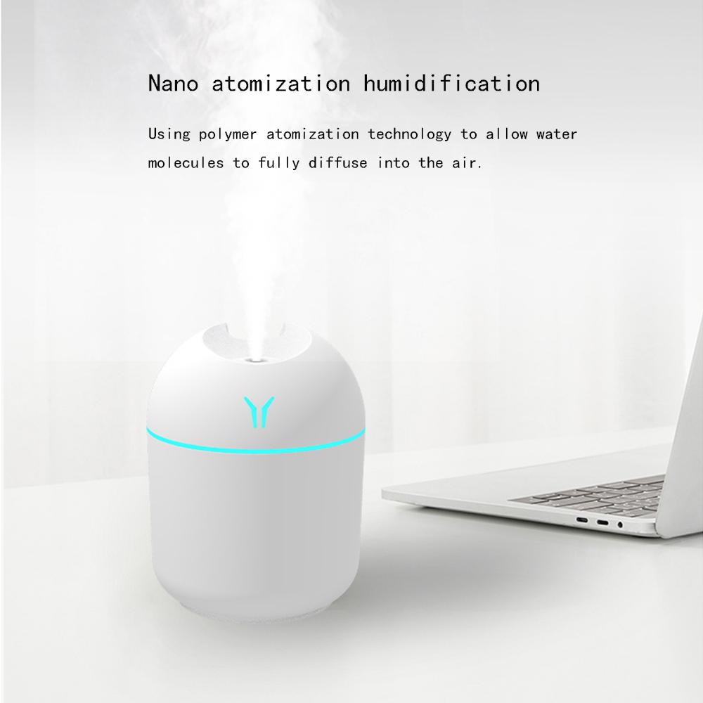 Mini Car Air Humidifier USB Air Purifier Freshener LED Lamp Aromatherapy Diffuser Mist Maker for Home Auto Mini Car Humidifiers