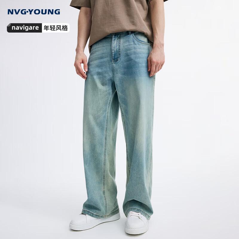 

Navigare Men s Distressed Straight Fit Jeans 31