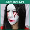 Sadako Bleeding Eye Mask Wig Cosplay Ghost Halloween Party Performance Stage