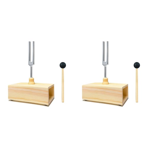 

Bunggou 2x 432Hz Tuning Forks with Resonance Boxes for Sound Healing, Tuning Fork Resonance Guidance, Hearing Tests, and Meditation