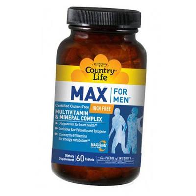 Vitamin Complex for Men Without Iron, Max For Men Iron Free, (36124007)