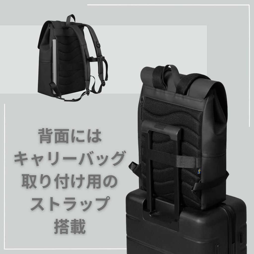 GASTON LUGA Splash 2.0-13" (Schwarz) Rucksack, Passend für 11-Zoll- und 13-Zoll-PCs und Tablets, Leicht und Wasserdicht für Pendeln, Schule und den Weg zur Arbeit,