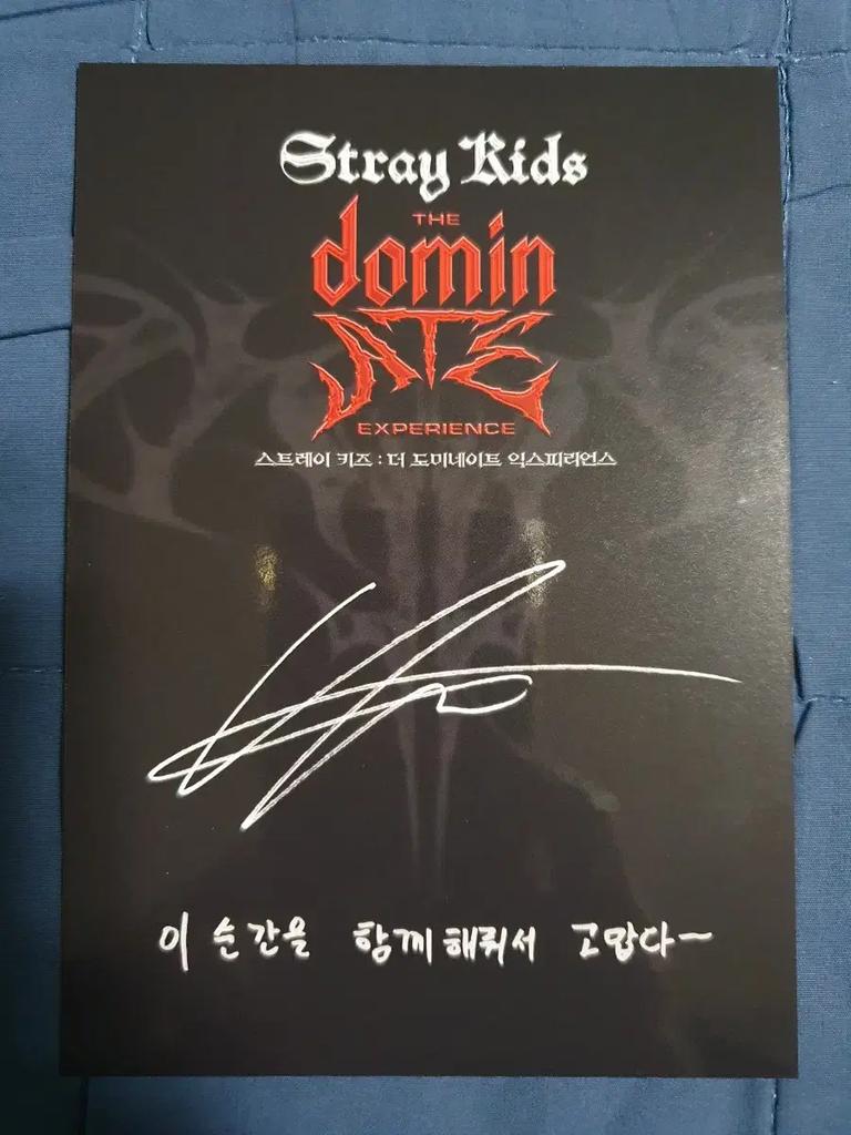 STRAY KIDS CGV 3rd week bonus autographed postcard Used