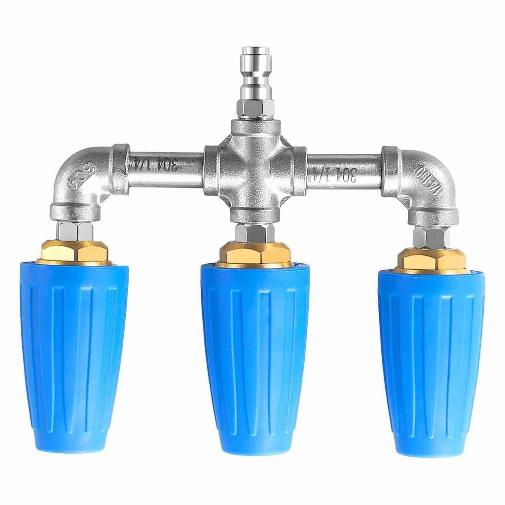 3 in 1 Turbo Nozzle 2.0 Orifice 4000 PSI 360 Degree Rotating Pressure Washer Turbo Nozzle with 1 4 Inch Quick Connector