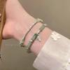 Neues Chinesisches Anti-Jade-Bambus-Armband Damen Nische Exquisit Leichter Luxus Nationaler Stil Armband Doppelschichtig Stapelbar Kaltes Gefühl Schmuck