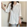 Navava Office Shirt Loose Fit 7 8 Sleeve Nb2145