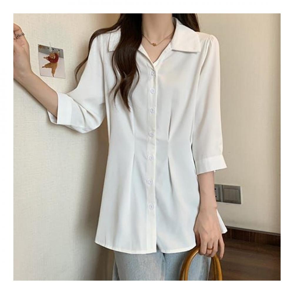 Navava Office Shirt Loose Fit 7 8 Sleeve Nb2145