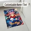 Personalized Crystal Velvet Carpet,Jujutsu Kaisen Custom Printed Name, Plush Area Rug For Home Indoor Decor