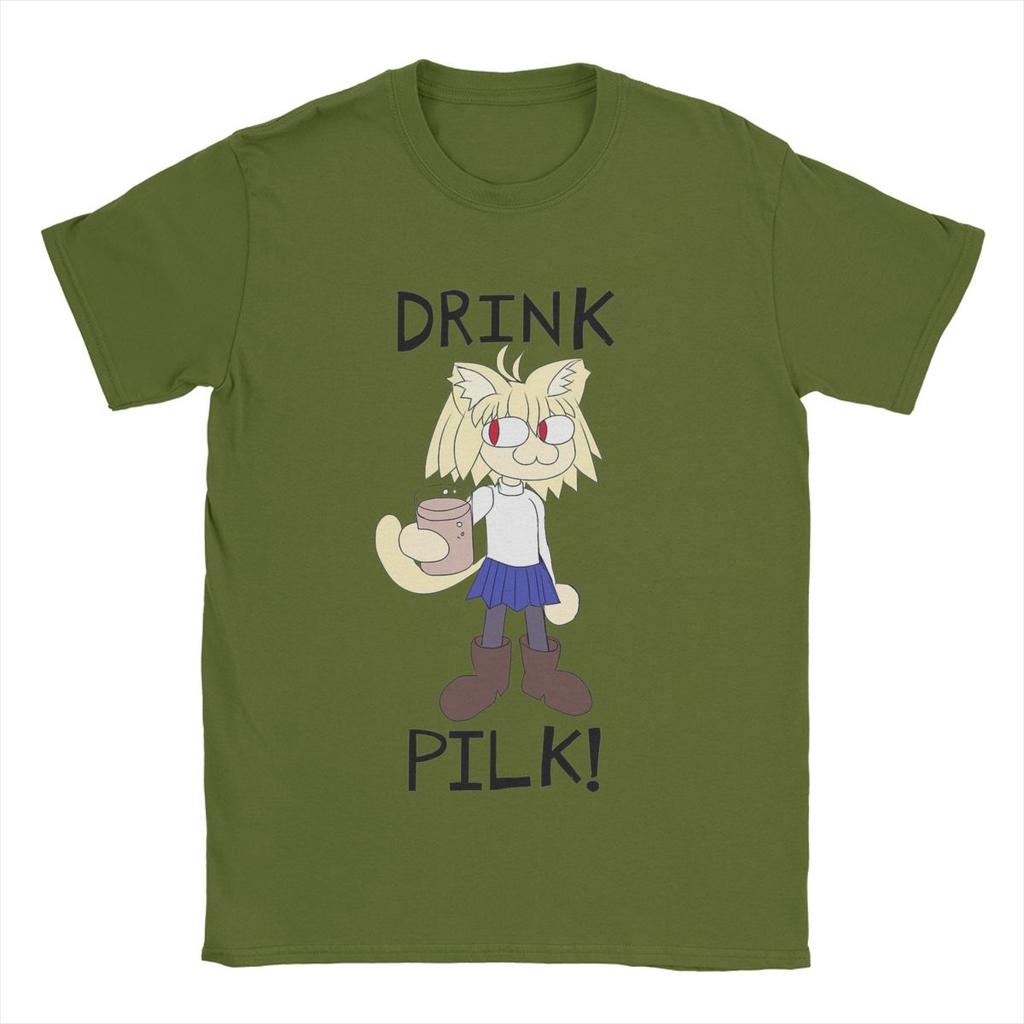 Neco Arc Pilk Men's T Shirts Funny Tee Shirt Short Sleeve O Neck T-Shirts Cotton Summer Clothing