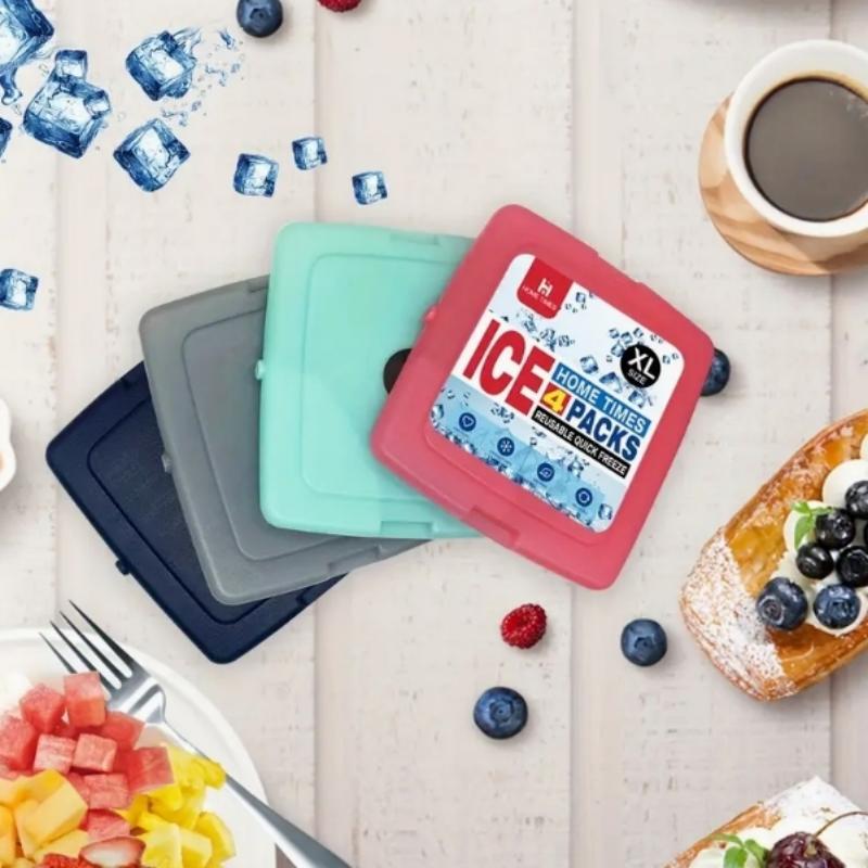 

Пакеты со льдом для ланч-боксов и холодильников - Пакеты для заморозки - Оригинальные аксессуары для холодильника Cool Pack для пляжа, кемпинга (Набор из 4) 5.5 inch