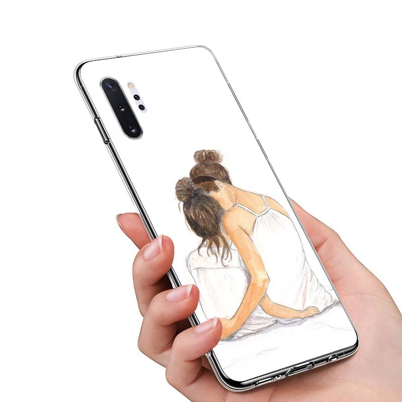Dítě Máma Dívka Móda Pro Samsung Galaxy Note 20 10 9 8 Plus Ultra Lite M21 M31 M31S M10S M20 M21 M32 M12 Pouzdro na telefon