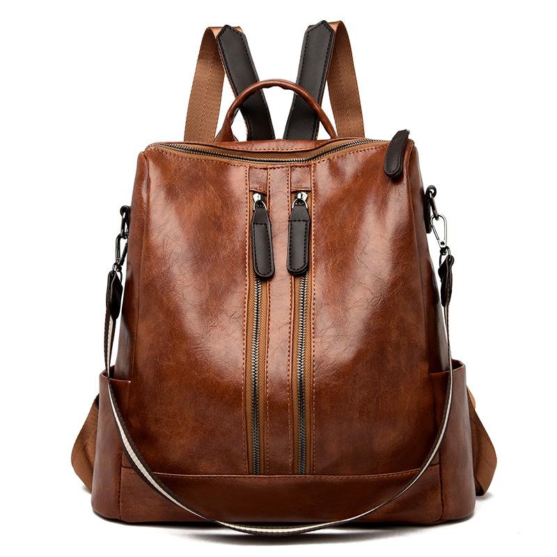 

Stylish Dual-purpose Temperament Shoulder Shoulder Women s Bag Backpack темно-коричневого кольору