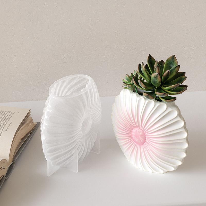 1Pc 3D Sunflower-Shaped Silicone Vase, Illustrator, Potted Plant Mold, Suitable For Diy Resin, Plaster And Clay Crafts