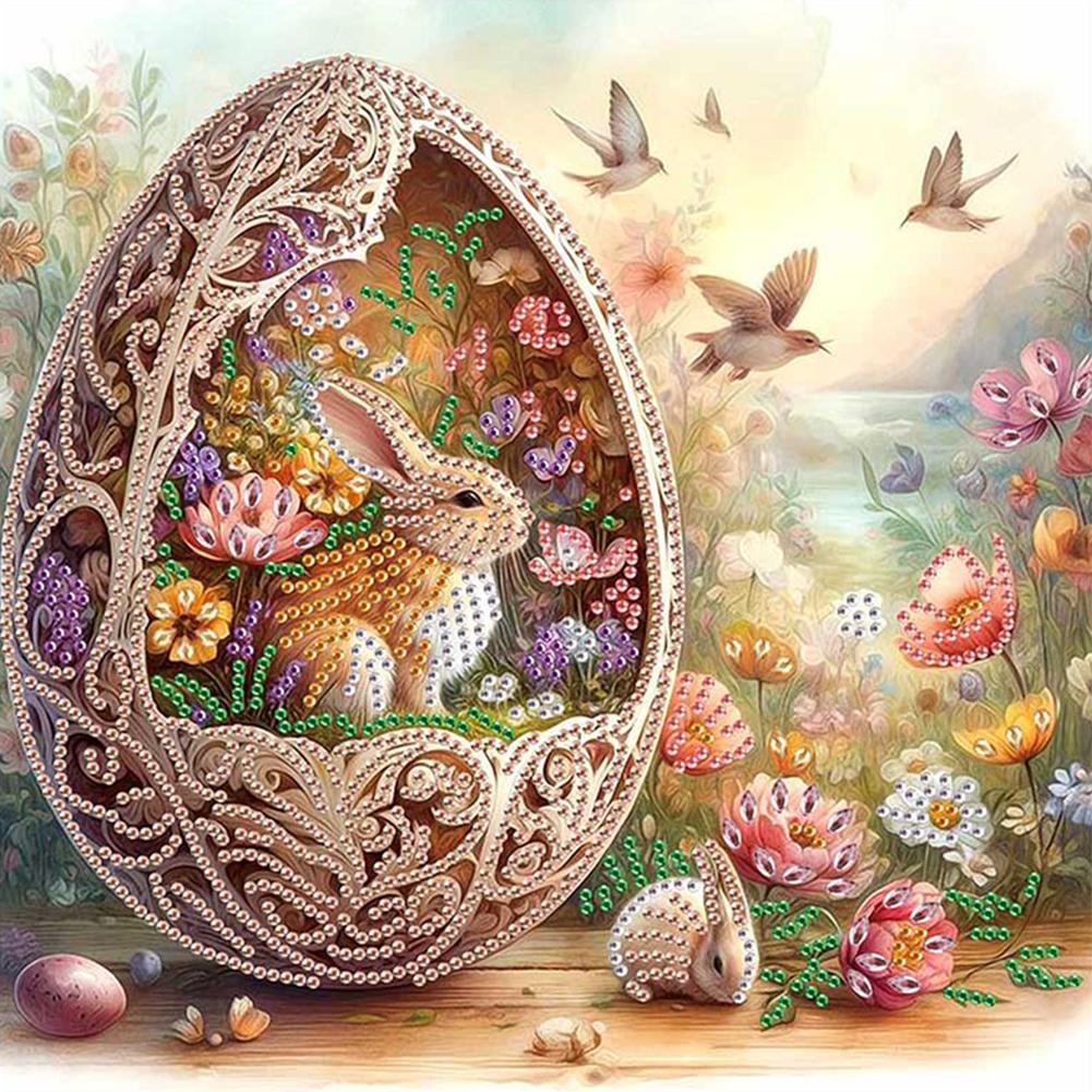 

5D DIY Частичный набор для алмазной живописи со сверлом особой формы, пасхальное яйцо, декор 30x30 см SH326