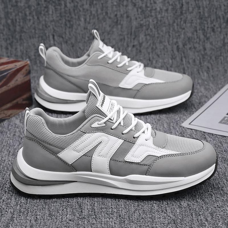 Men's Shoes Autumn New Mesh Breathable Shoes Light and Comfortable Soft Sole Color Matching Sports Shoes Breathable and Comfortable