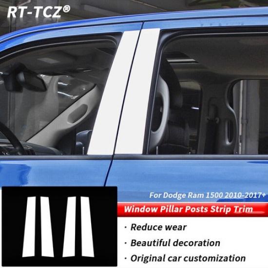 3 Types Stainless Steel Windows Pillar Post Trim For Dodge Ram 1500 2010-2017 US