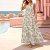 Women's Boho Floral A-Line Maxi Dress Loose Sleeveless Lightweight Flowy Elegant for Vacation Resort