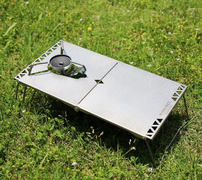 N-project Titanium Heat-Shielding Folding Table for SOTO ST-350 TriTrail [Made In Japan] (Burner Sold Separately)