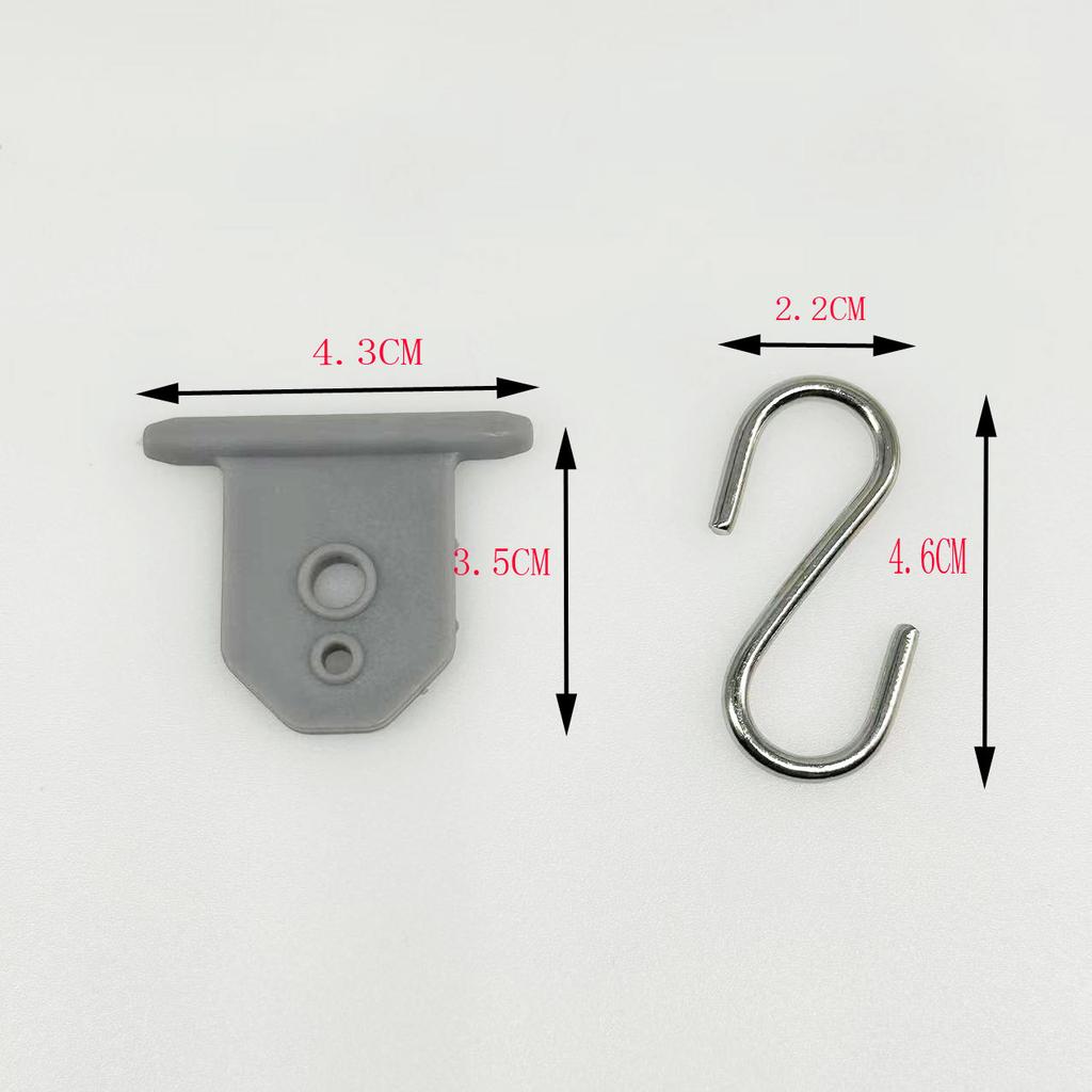 ABS Outdoor Camping Tent Awning Hooks Clip Ring Clothes Racks Hanger for RV Camper Caravan Party Light Holder White/black