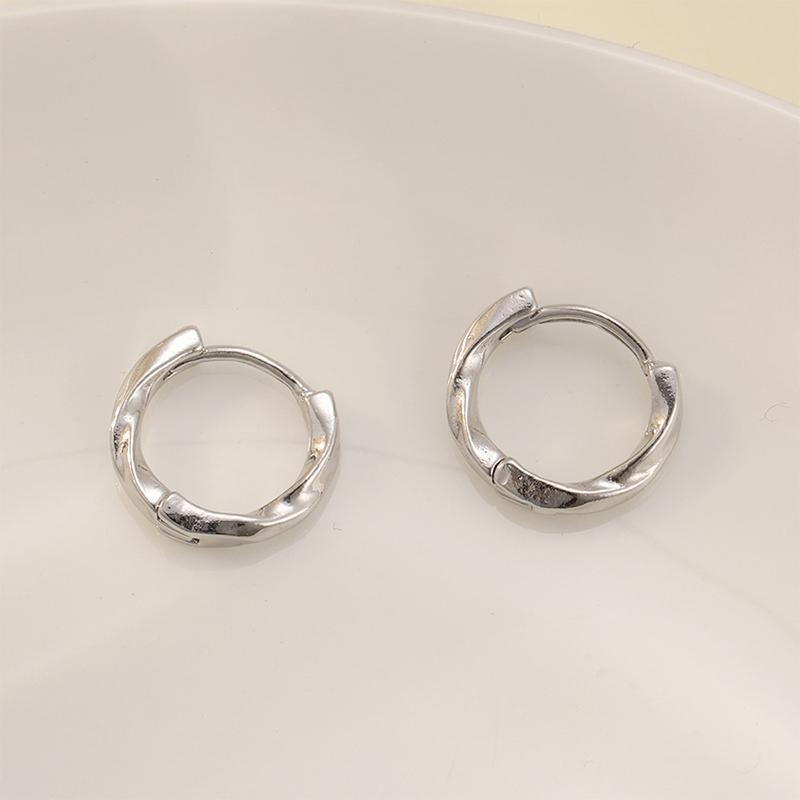 

Модные женские минималистичные висячие серьги-кольца с маленькими витыми круглыми серьгами для женщин с геометрическим узором, ювелирные изделия в подарок серебряный