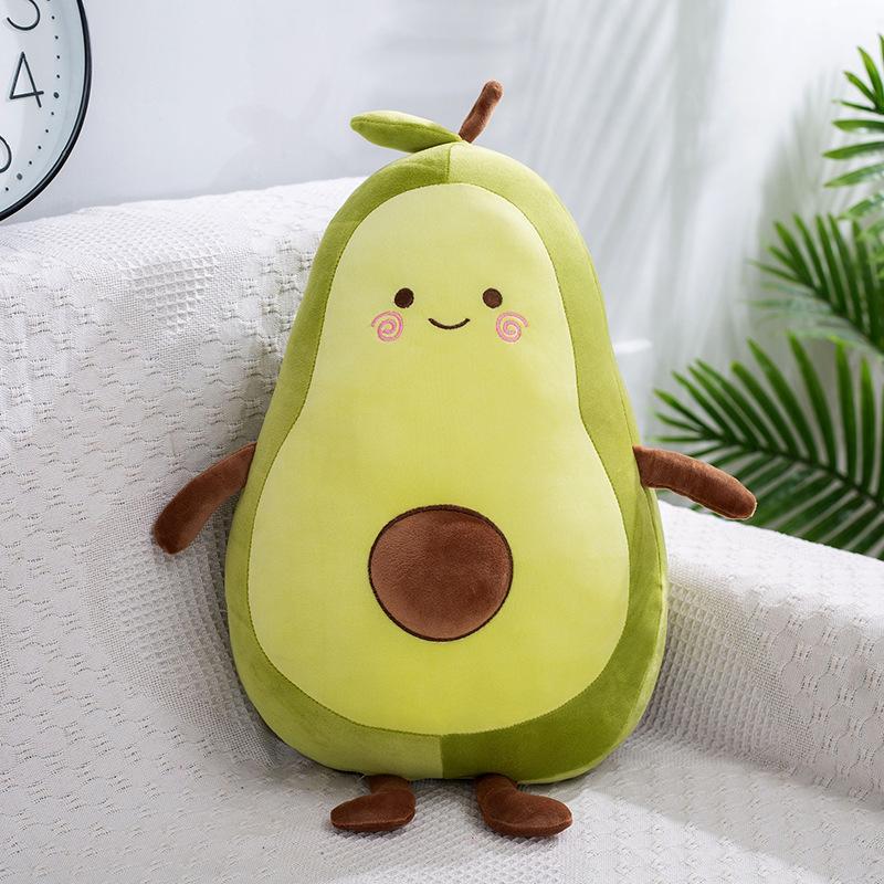 Avocado Long Pillow Plush Toys Creative Fruit Doll Rag Doll Birthday Gift