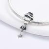 New 925 Silver Alien Warrior Spaceship Shield Charm Pendant Suitable For Bracelet Diy Exquisite Jewelry