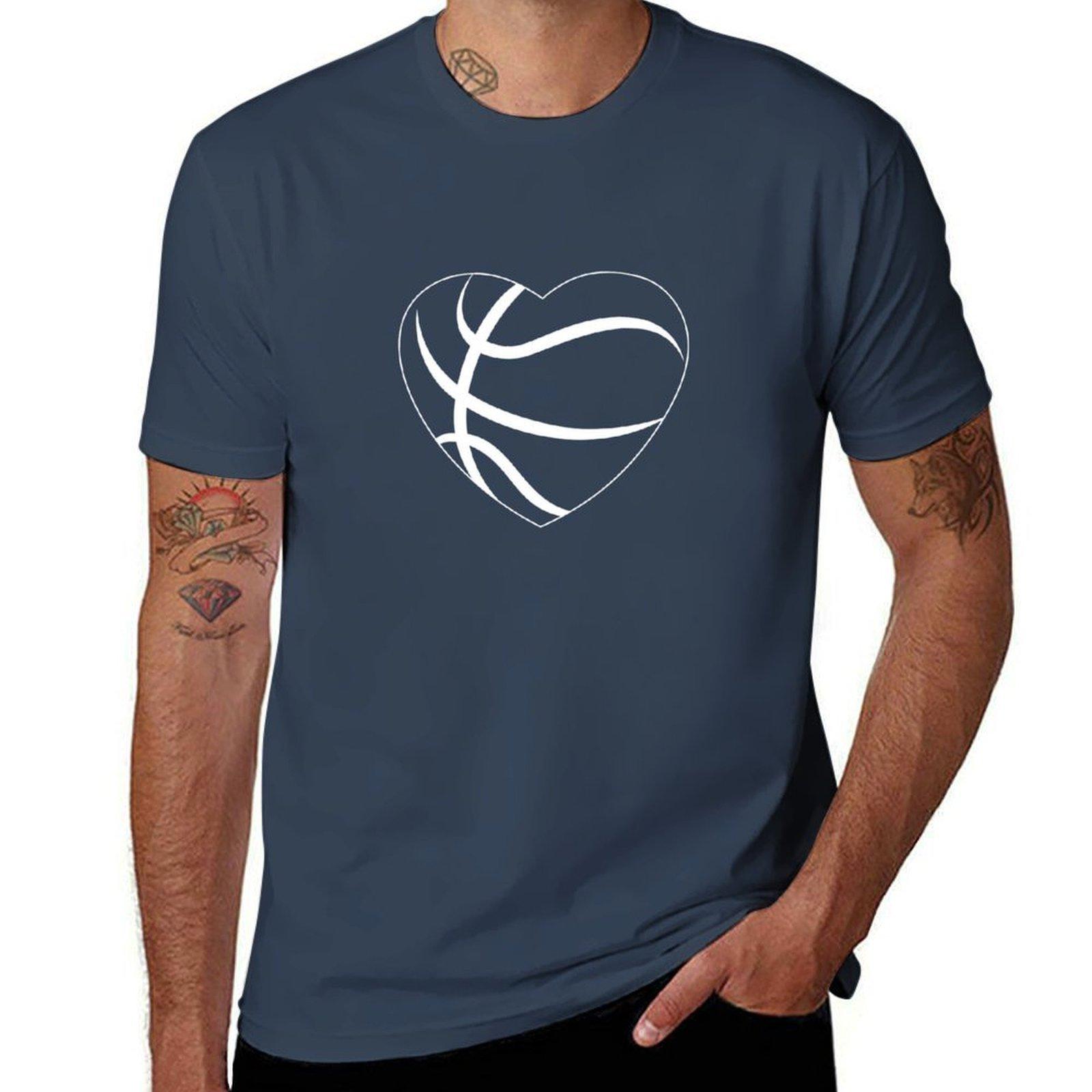 Valentines Shirt Heart Basketball Hoops Rounisexce Tee Funny Basketball Sports Lover Gift For Valentines Day Player Tshi Tshirt S