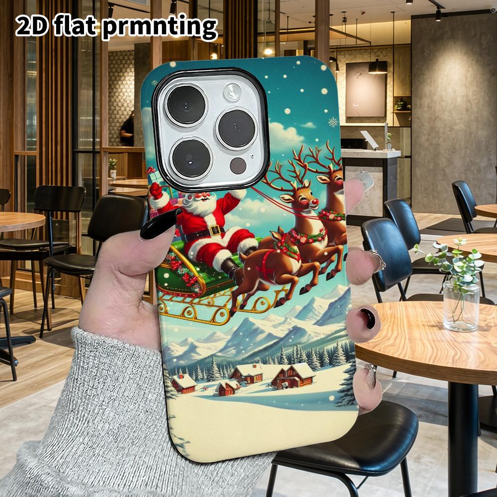 Phone Case: 2D Flat Design Suitable for iPhone 18, 17, 16, 15, 14, 13 Pro Film Protective Case, Couple Style, Vintage Cartoon, Christmas and Halloween