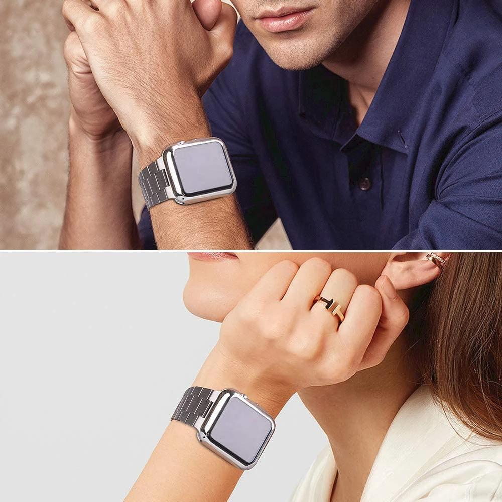 Cinturino Metallico+Custodia in TPU per Apple Watch 46mm 42mm 45mm 44mm 49mm 42mm 40 41mm Braccialetto iWatch Serie 11 10 Ultra 9 8 7 6 SE 5 Custodia