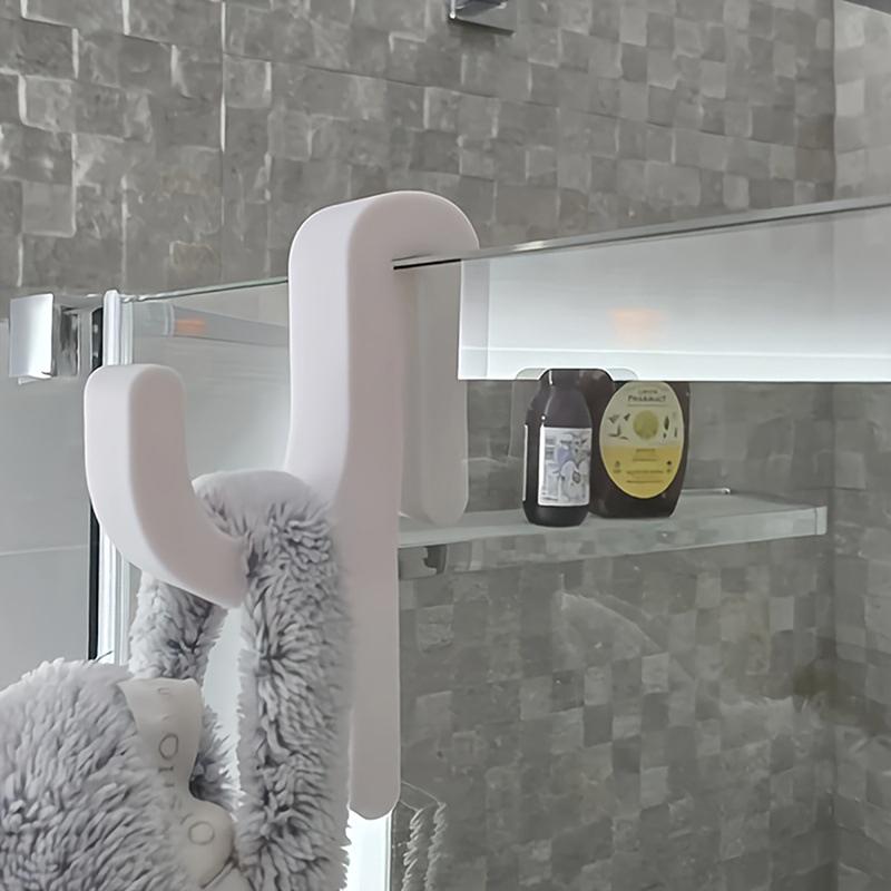 Gancio Portasciugamani per Porta Doccia 3D Destinato a Porte in Vetro da 8 mm Appendiabiti da Bagno per Vestiti Asciugamani Accappatoi Bucato Stanza del Dormitorio Appartamento