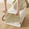 Wheeled Folding Laundry Basket Breathable Large Capacity with Handles Suitable for Families Hotels and Dormitories