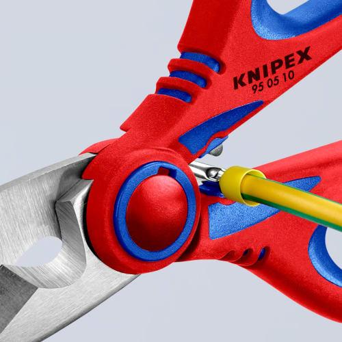 KNIPEX Cable Scissors, 160mm Length, 9505-10, Ideal for Cutting Cables