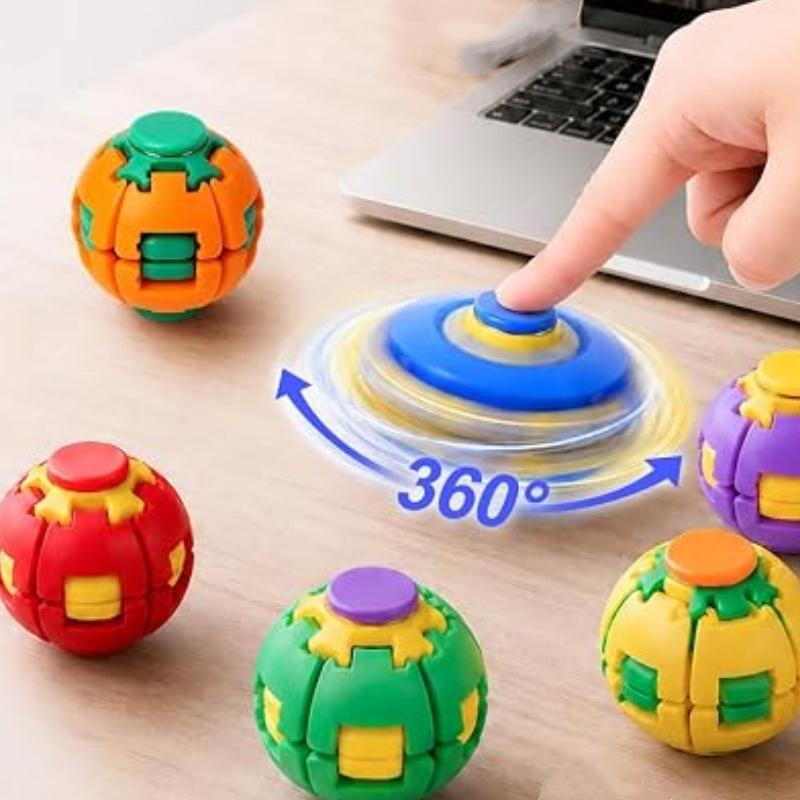 3D Printed Press Spin Fidget Ball 360 Degree Rotation Sensory Desktop Toy Stress Anxiety Relief  Concentration Gift For Adults